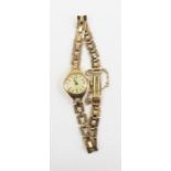 A ladies 9ct gold Regency wrist watch, 10g gross