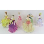 Six Royal Doulton figurines - Adrienne HN2152 20cm