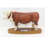 A Connoisseur Beswick model of a Hereford Bull, on