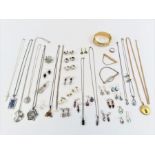 A collection of silver and costume jewellery to in