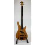 A Stagg electric bass guitar