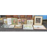 A quantity of assorted paintings and prints includ