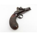 A 19th century flintlock pistol by Rigby, Dublin,