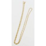 A figaro chain, marked '14k', 60cm long, 3.14g gro