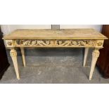 A 19th century style rectangular side table with p