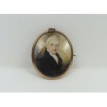 A late 18th/early 19th century oval miniature port