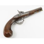 A 19th century percussion pistol by Jubman having