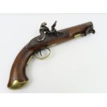 A 19th century flintolock pistol by Rigby, Dublin