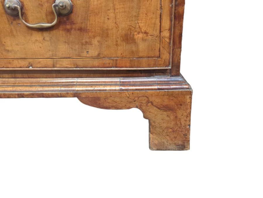 An early 18th century walnut tallboy fitted with - Image 4 of 6