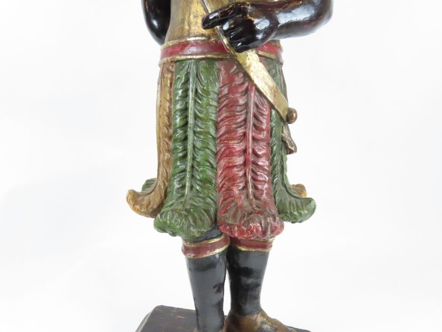 A 19th century carved and painted wood Blackamoor - Image 4 of 4