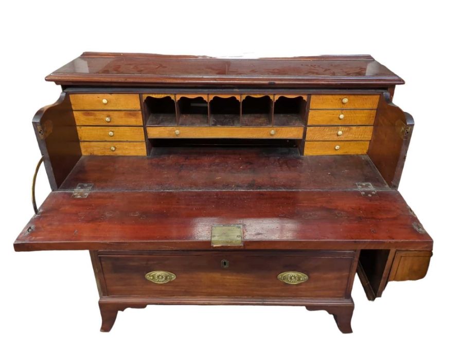 An early 19th century mahogany secretaire bookcase - Image 3 of 4