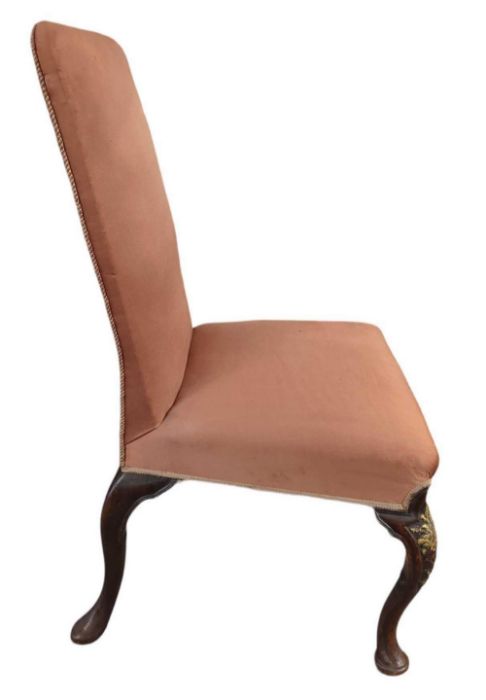 A George III upholstered mahogany high back chair - Image 4 of 5