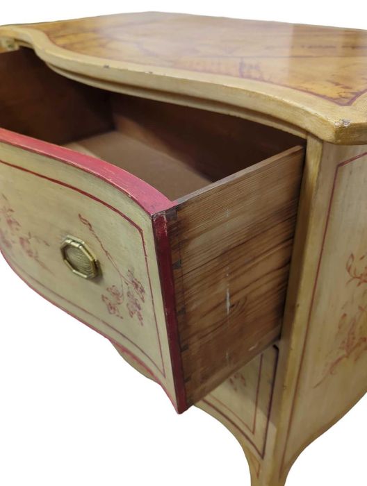 A serpentine chest of two long drawers now with pa - Image 2 of 4