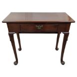 A 19th century mahogany rectangular side table wit