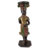 A 19th century carved and painted wood Blackamoor