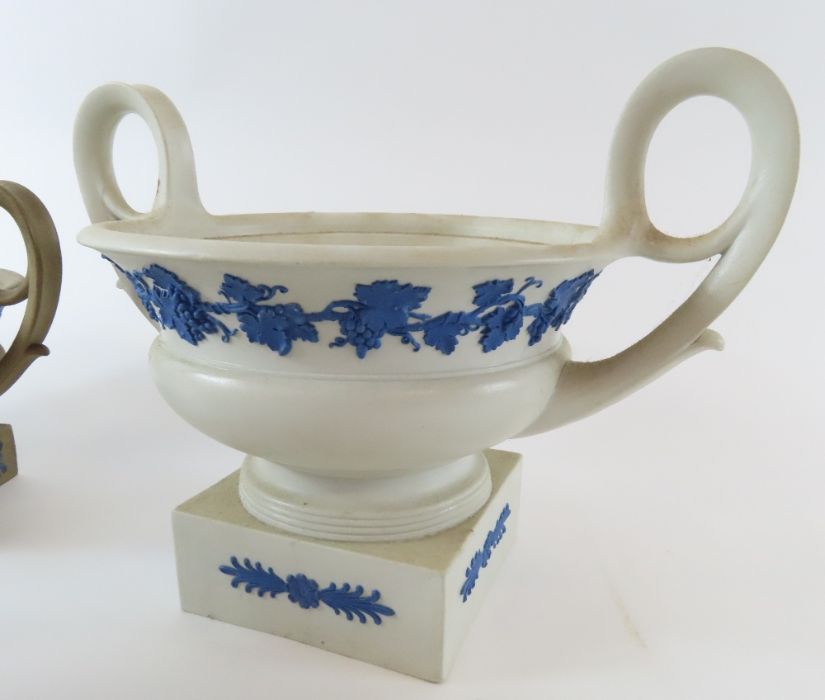 A late 19th century Wedgwood Jasperware pedestal t - Image 6 of 11