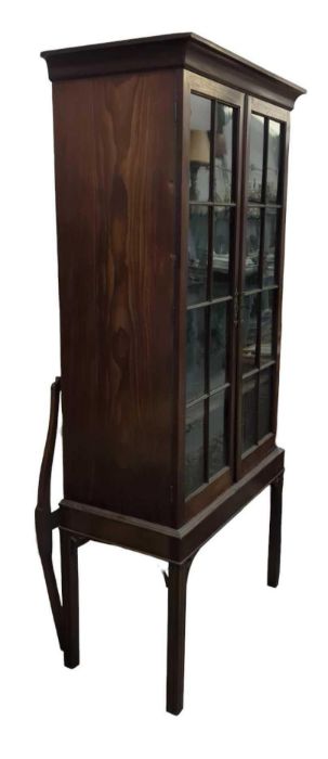 A 19th century mahogany bookcase having pair of as - Image 2 of 3