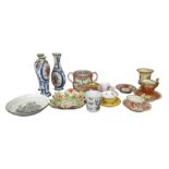 A collection of ceramics to include an Italian circ
