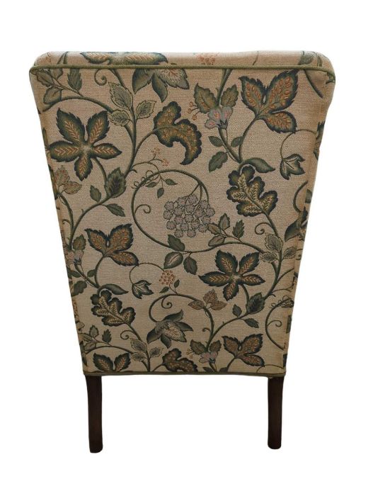 A 19th century wingback chair with front foliate c - Image 3 of 4