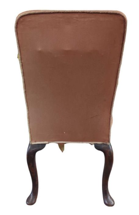 A George III upholstered mahogany high back chair - Image 2 of 5