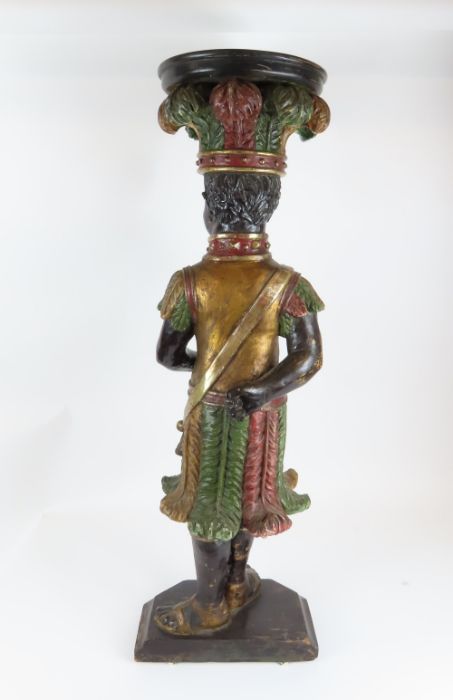 A 19th century carved and painted wood Blackamoor - Image 2 of 4