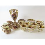 A 19th century Coalport set of six cups and saucer