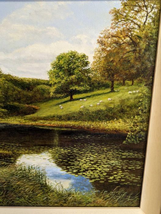 Peter Snell – Stourhead Garden, oil on canvas signed an - Image 2 of 5