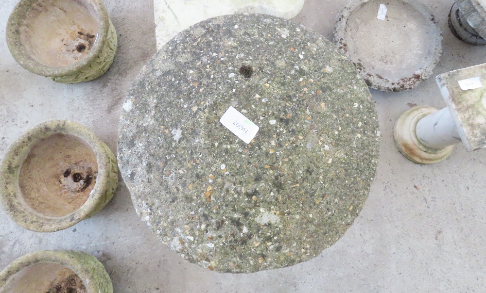 A staddlestone, the base with a partial ammonite t - Image 6 of 6
