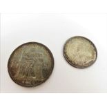 Coins – George V silver 1 Rupee 1918, ef; French R
