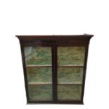 A Georgian mahogany glazed bookcase top, 95.5cm wi