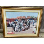 A 20th Century oil on canvas – Marrakesh Market, s