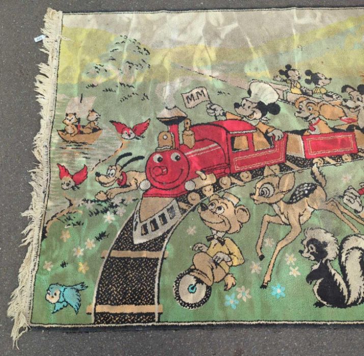 A vintage nursery rug with colourful pattern of Disney ch - Image 3 of 4