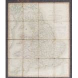 A Cary's linen backed map - reproduction of his la