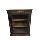 A Victorian ebonised and inlaid display cabinet 97