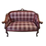 A Victorian style parlour suite comprising settee,
