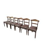 A set of six Victorian walnut standard dining chai