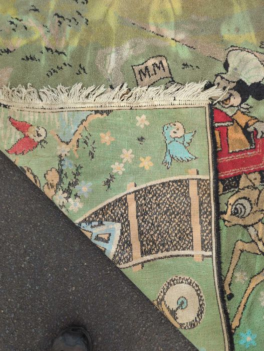 A vintage nursery rug with colourful pattern of Disney ch - Image 4 of 4