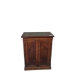 A Victorian burr walnut side cabinet the pair of d