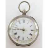 A continental open faced pocket watch,