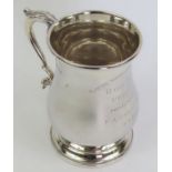 A silver Georgian style beer mug, by R&D, Birmingh