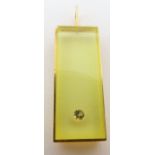 An unusual pendant, the yellow perspex rectangle s