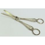 A pair of Victorian silver grape scissors, by Geor