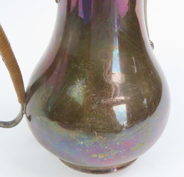 A silver Georgian style hot water jug, makers mark - Image 4 of 5