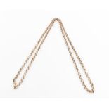 A 9ct rose gold heavy belcher link chain
