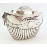 A late Victorian silver tea caddy, by Joseph Round
