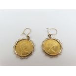 A pair of Queen Elizabeth II 1982 half sovereigns,