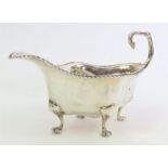 A silver cream jug, by Deakin & Francis, Birmingha