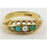 An early 20th century 18ct gold turquoise