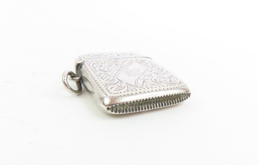 An Edwardian silver vesta case, Birmingham 1903, a - Image 6 of 6