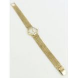 Omega - a ladies 9ct gold vintage wrist watch